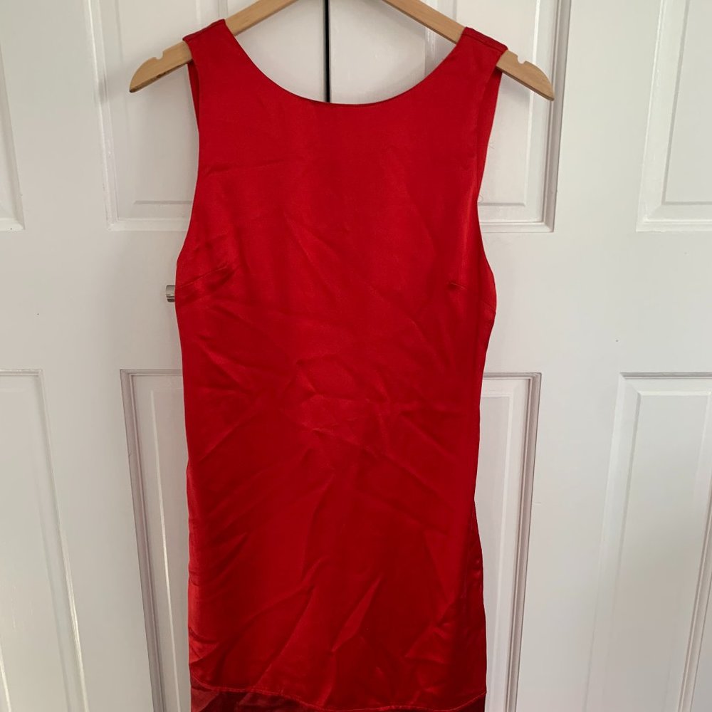 Reformation Red Silk Mini Dress